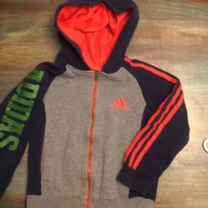 Adidas boys zip up jacket